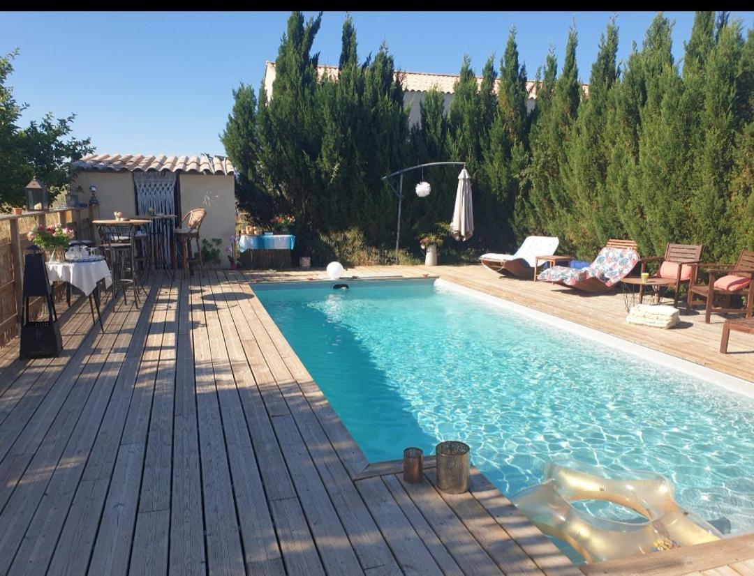 Villa La Grange Du Cade Magalas Exterior foto